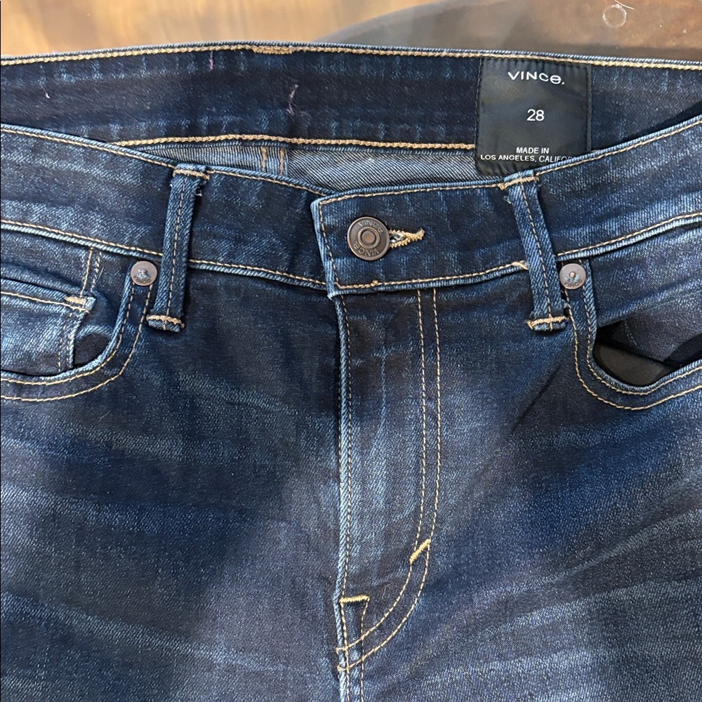 Vince Indigo Denim Cropped Jeans